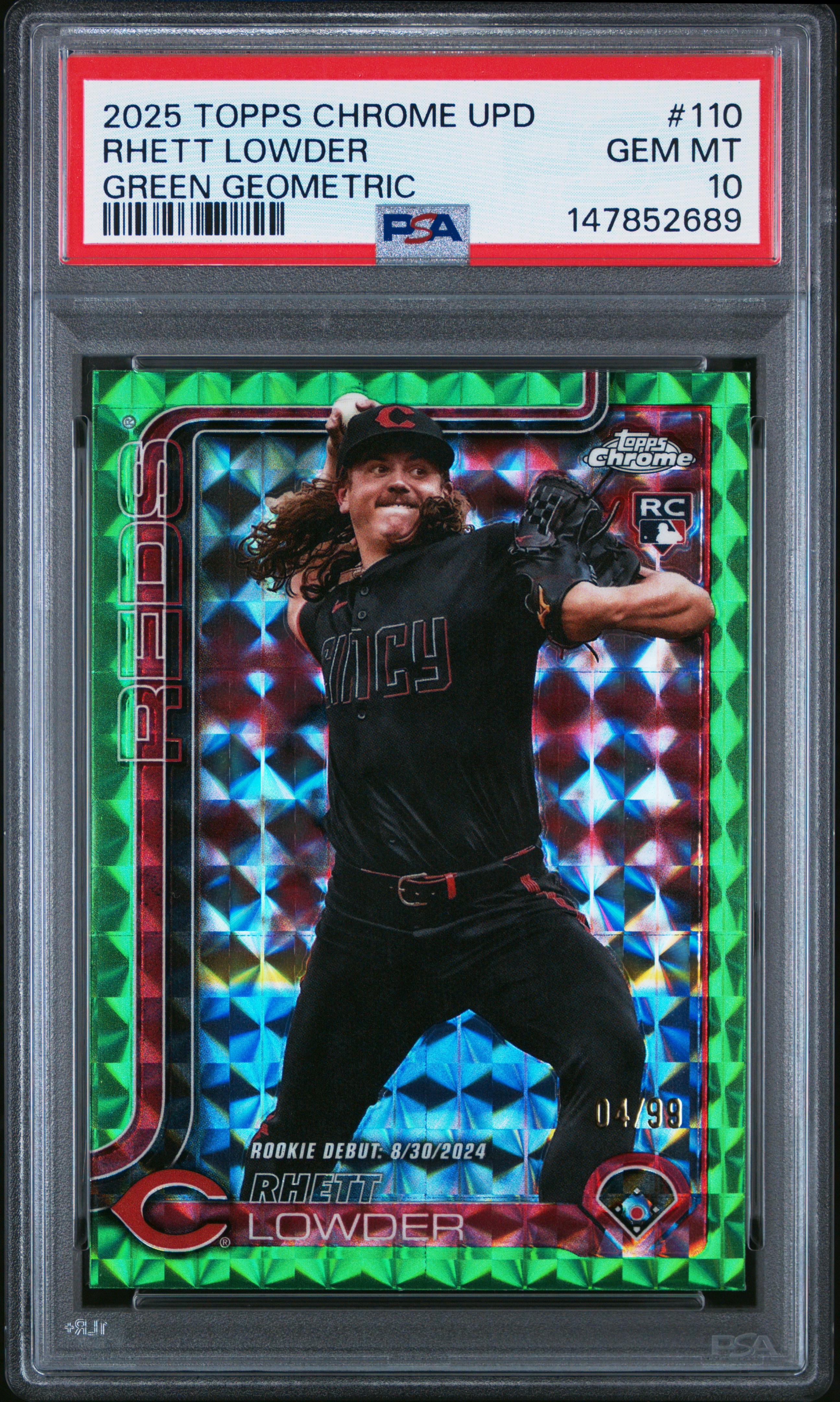 2025 #110 Rhett Lowder PSA 10 Topps Chrome Update