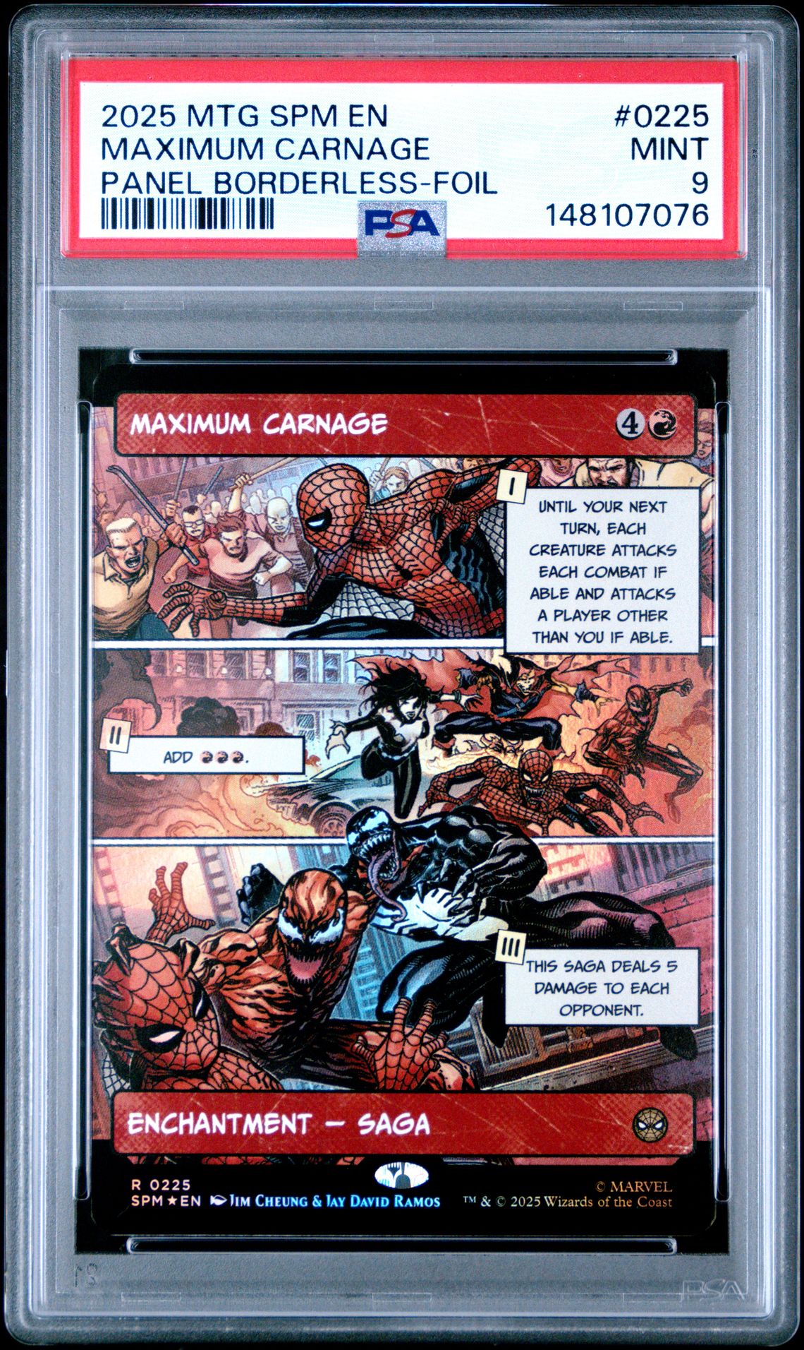 2025 MTG MAGIC THE GATHERING MARVEL'S SPIDER-MAN Foil #0225 Maximum Carnage front