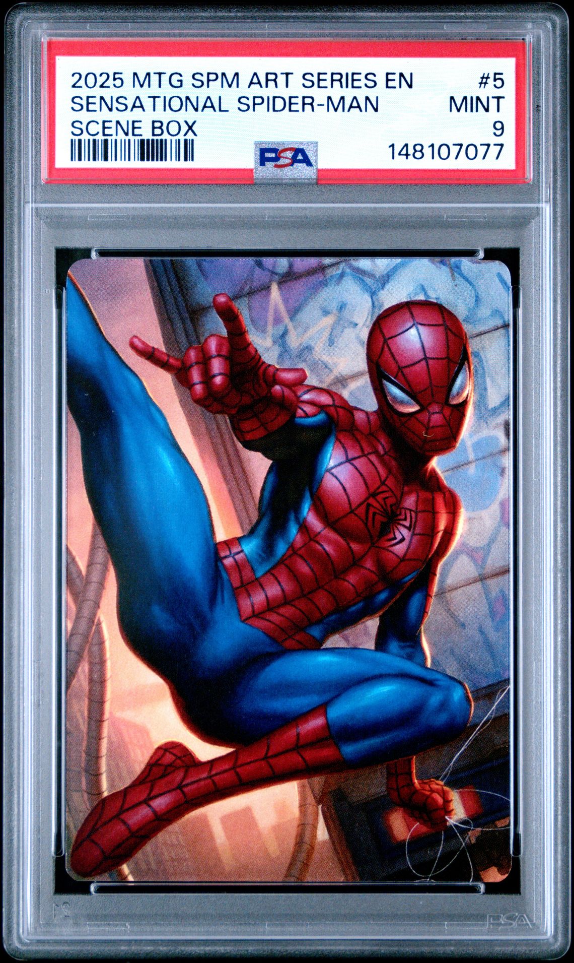 2025 MTG MAGIC THE GATHERING MARVEL'S SPIDER-MAN SCENE BOX ART SERIES #5 Sensational Spider-Man front