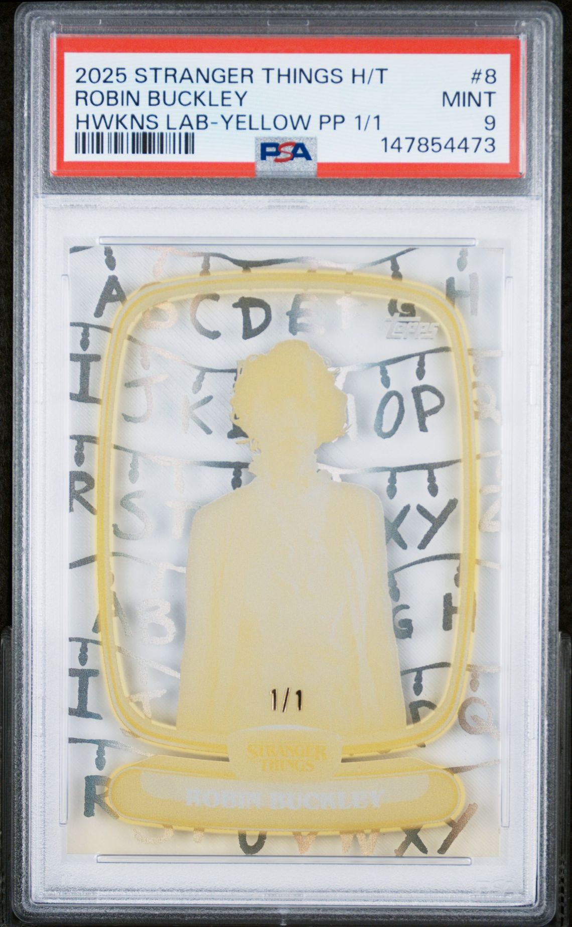 2025 Topps TOPPS STRANGER THINGS HIGH TEK Yellow Robin Buckley front