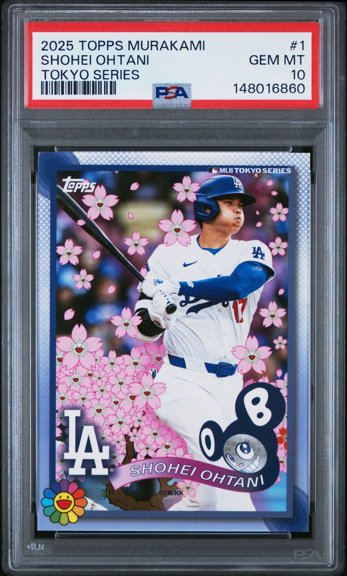 2025 Topps TOPPS TAKASHI MURAKAMI + MLB WORLD TOUR TOKYO SERIES BIG HEAD VARIATION #1 Shohei Ohtani front