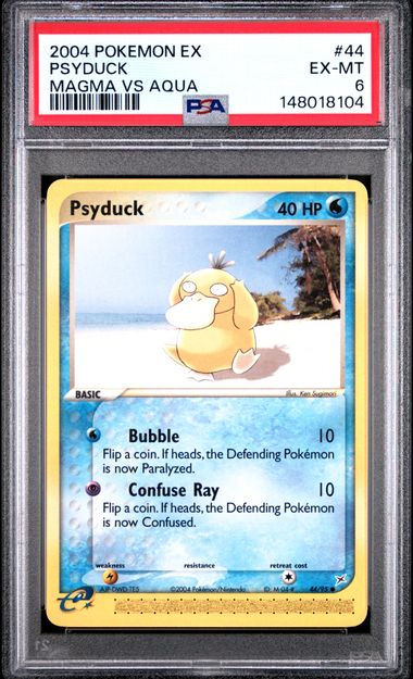 2004 Pokemon Aqua #44 Psyduck front