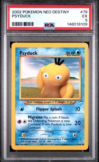 2002 Pokemon Neo Destiny #79 Psyduck front