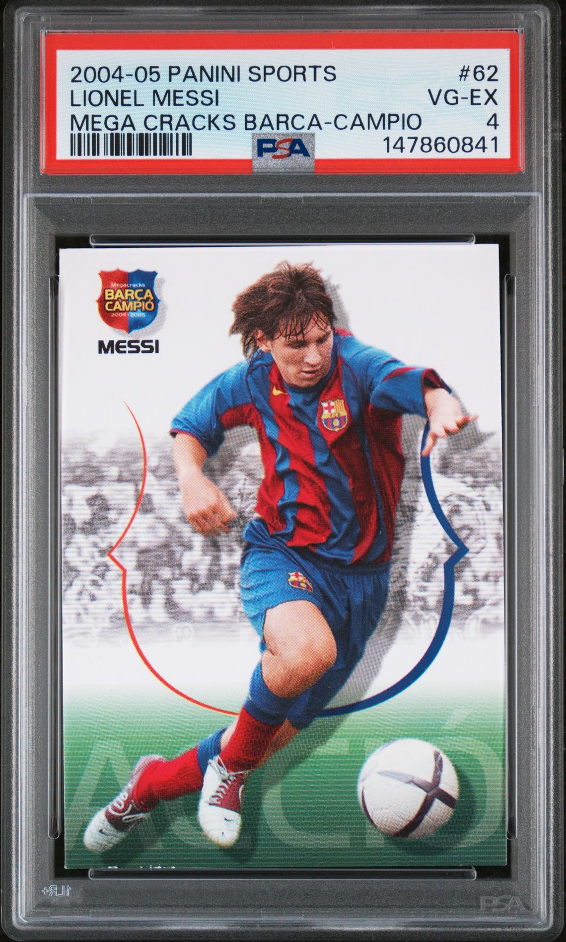 2004-05 Panini PANINI SPORTS MEGA CRACKS BARCA MEGA CRACKS BARCA-CAMPIO #62 Lionel Messi front