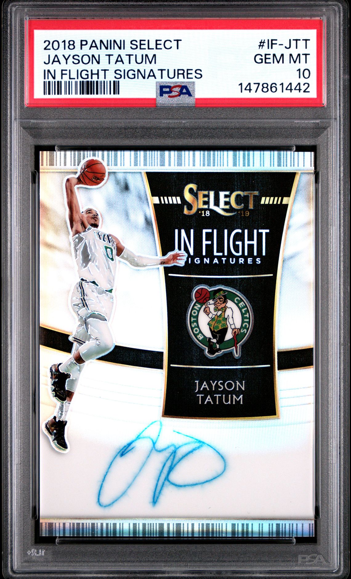 2018 Panini PANINI SELECT IN FLIGHT SIGNATURES Jayson Tatum front