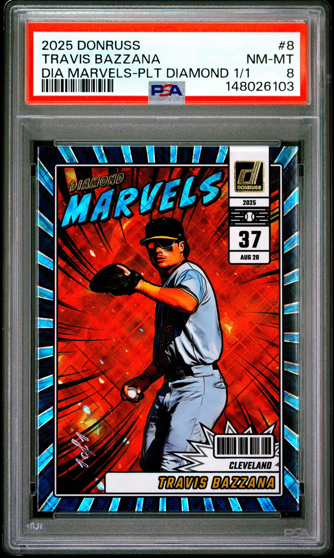 2025 Panini Panini Donruss Diamond Marvels #8 Travis Bazzana front