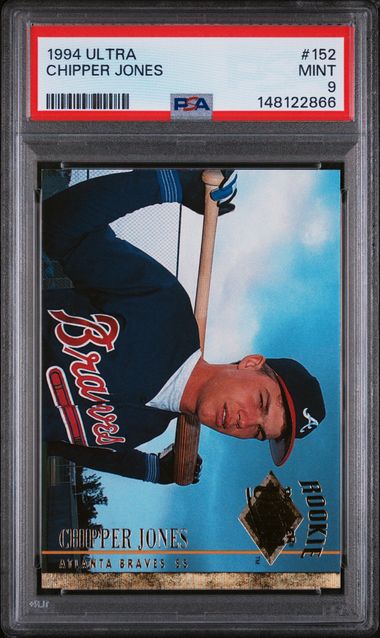 1994 Ultra #152 Chipper Jones front