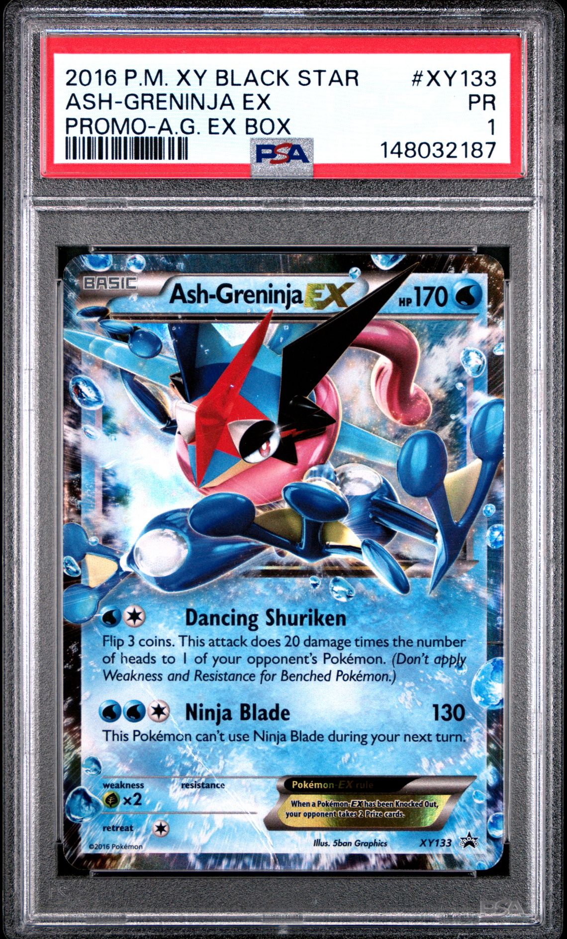 2016 Pokemon POKEMON XY BLACK STAR PROMO A.G. EX BOX #XY133 Ash-Greninja Ex front