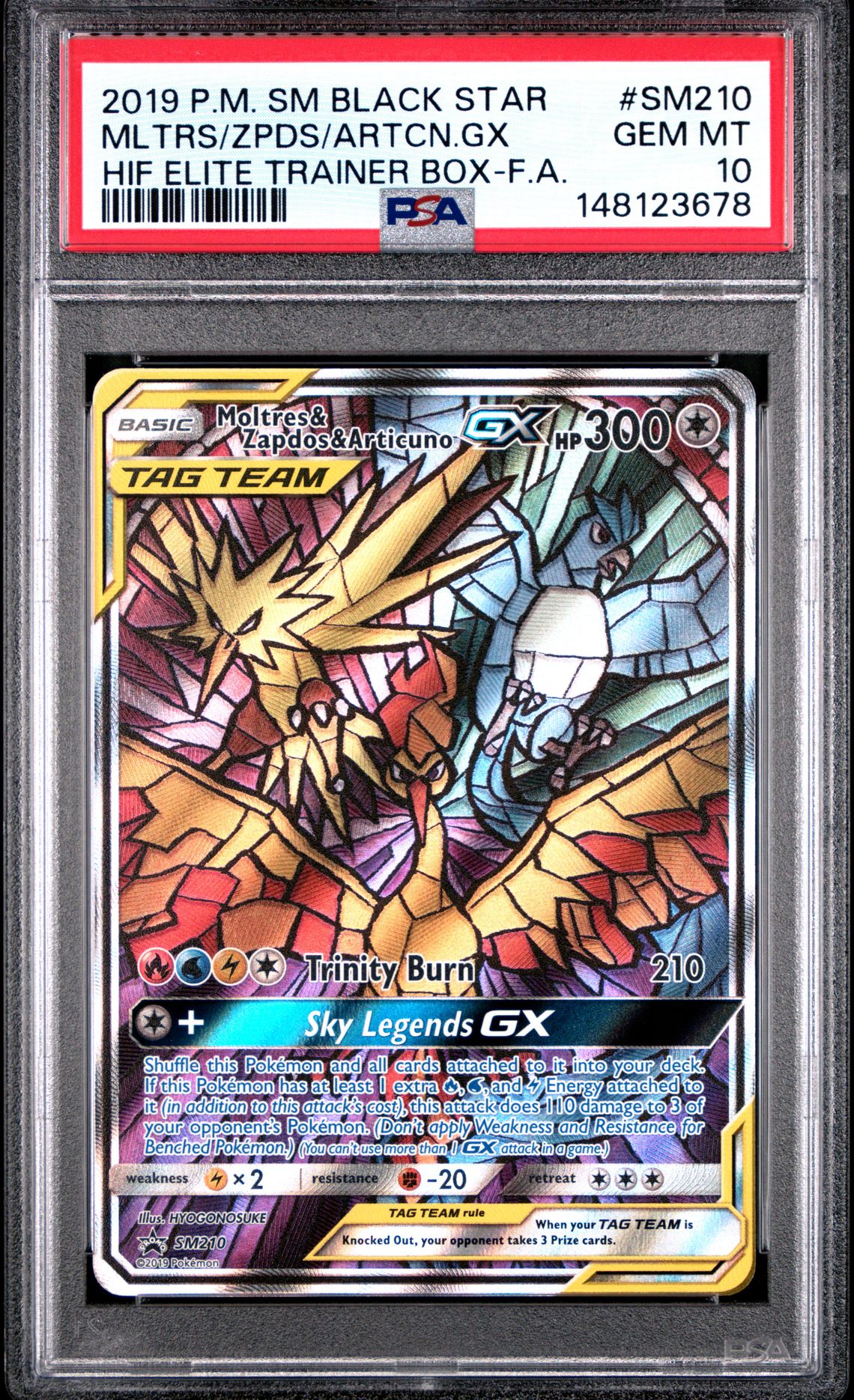2019 Pokemon #SM210 Mltrs/Zpds/Artcn.Gx front
