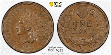 1872 1C AU58BN