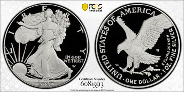 2025-W $1 Silver Eagle PR70DCAM