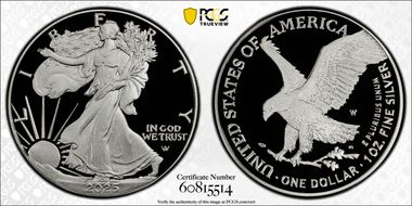2025-W $1 Silver Eagle PR70DCAM
