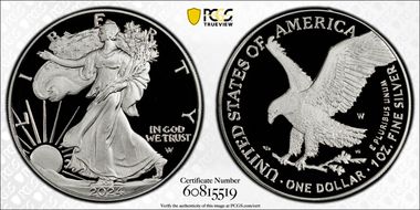 2024-W  $1 Silver Eagle PR70DCAM