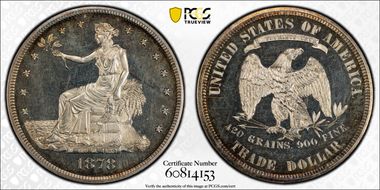1878 T$1 Trade PR62
