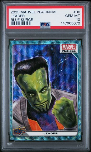 2023 Marvel Platinum Bluesurge Blue #30 Leader front