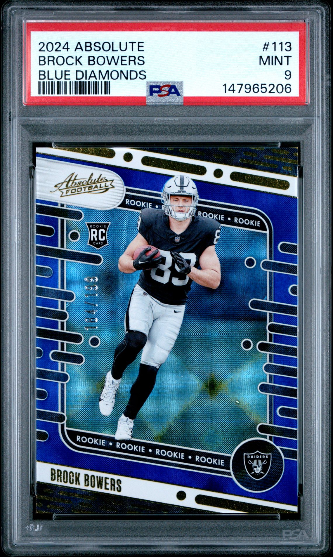 2024 Panini PANINI ABSOLUTE BLUE DIAMONDS #113 Brock Bowers front