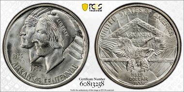 1935-D 50C Arkansas MS67