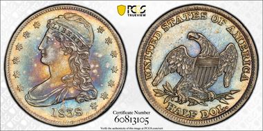 1838 50C AU58