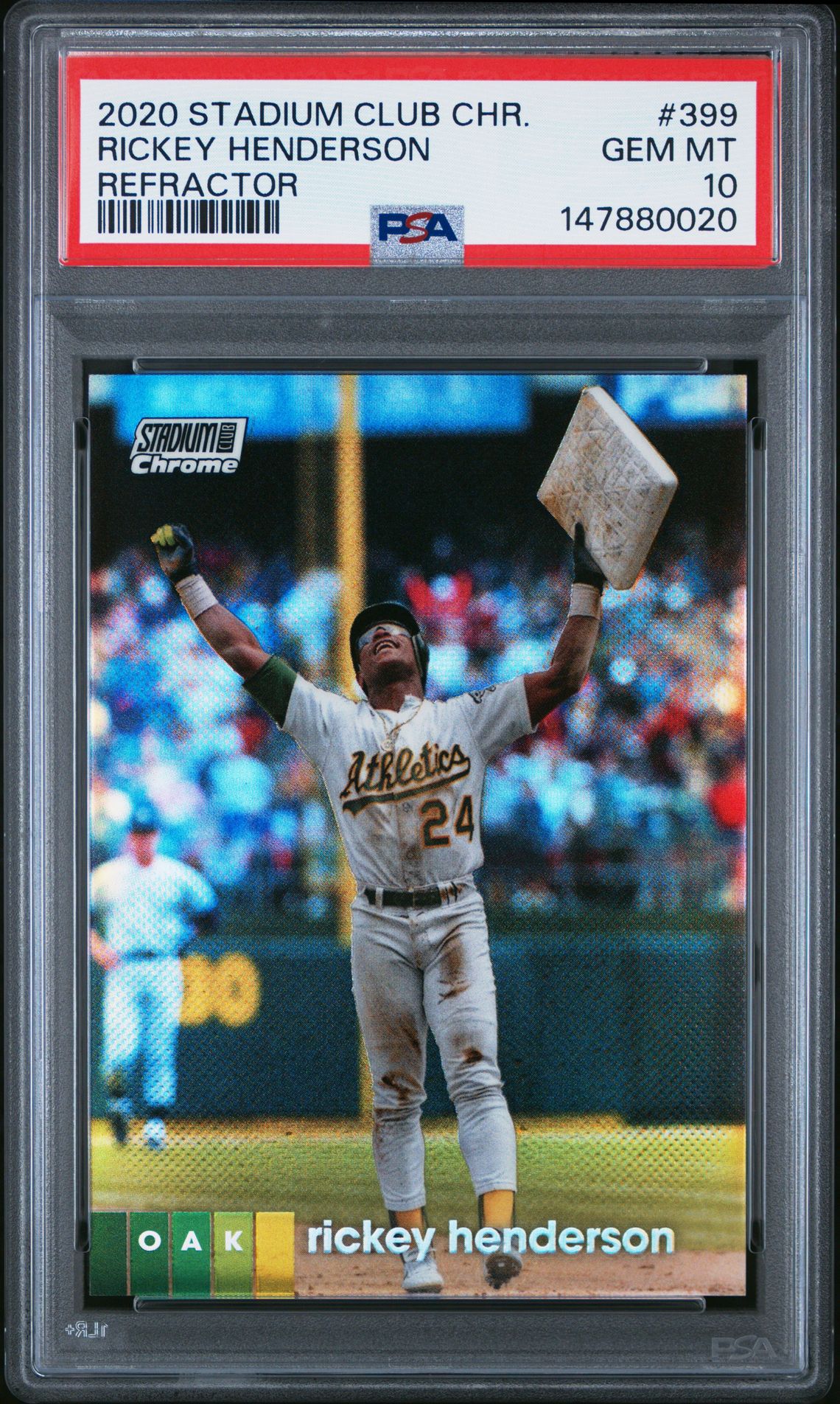 2020 Topps STADIUM CLUB CHROME REFRACTOR #399 Rickey Henderson front
