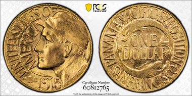 1915-S G$1 Panama-Pacific MS65