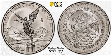 1997-Mo Onza Libertad Ag MS69