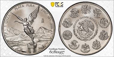 2007-Mo Onza Libertad Ag MS69
