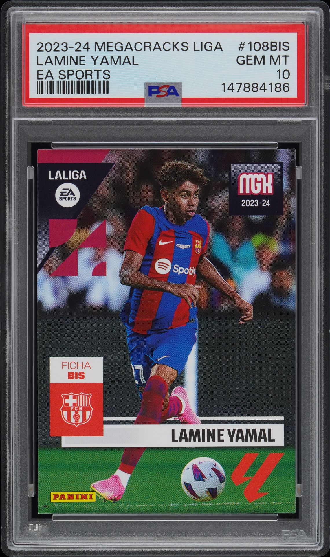 2023-24 Panini PANINI MEGACRACKS LALIGA EA SPORTS #108BIS Lamine Yamal front