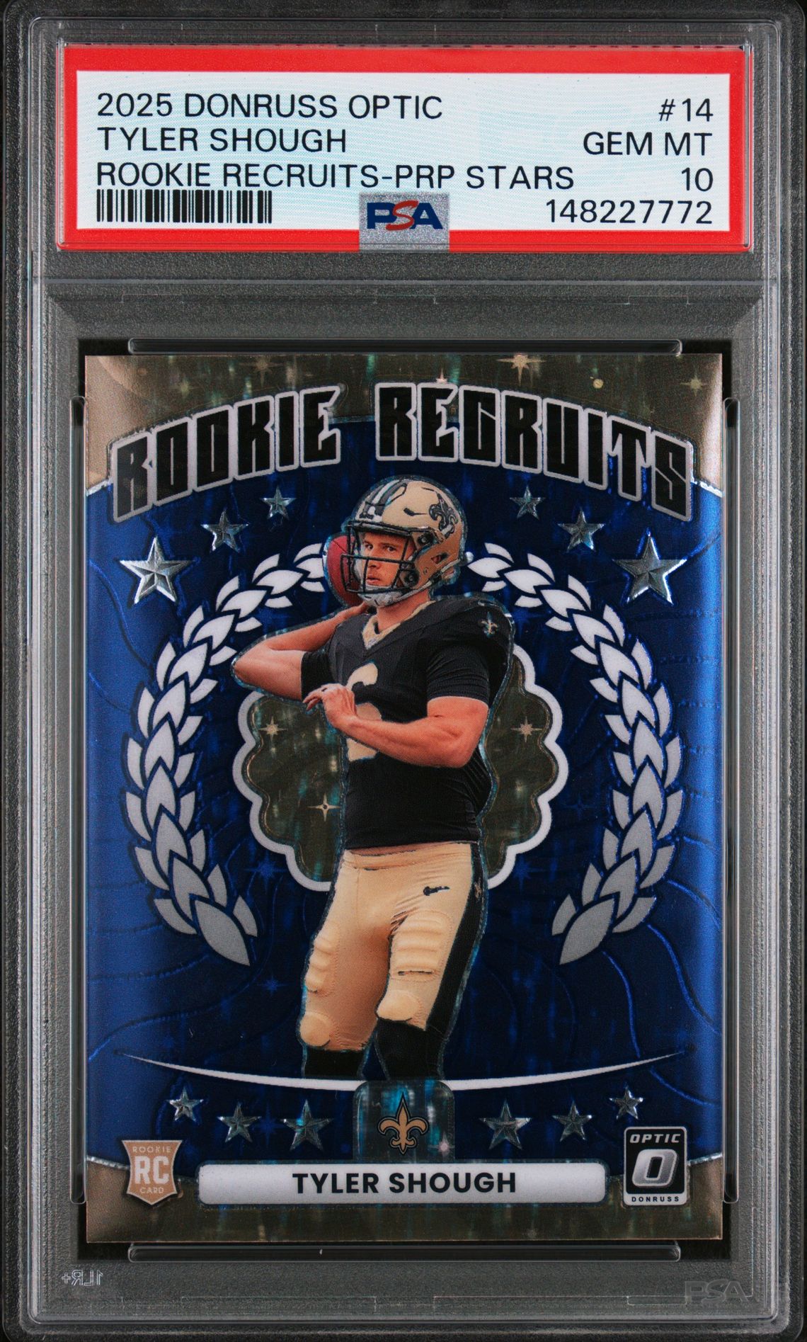 2025 Panini PANINI DONRUSS OPTIC ROOKIE RECRUITS PRP STARS #14 Tyler Shough front