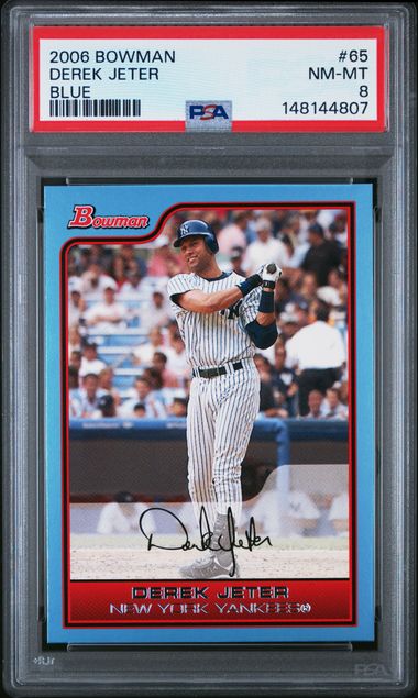Bowman Blue Derek Jeter front