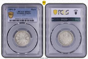 1891-D Mark J-17 MS63