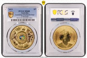 2023 $5 Australian World Heritage Colorized MS68