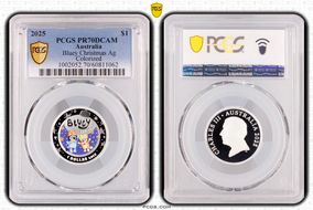 2025 $1 Bluey Christmas Colorized Ag PR70DCAM