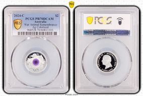 2024-C $2 War Animal Remembrance Ag Colorized PR70DCAM