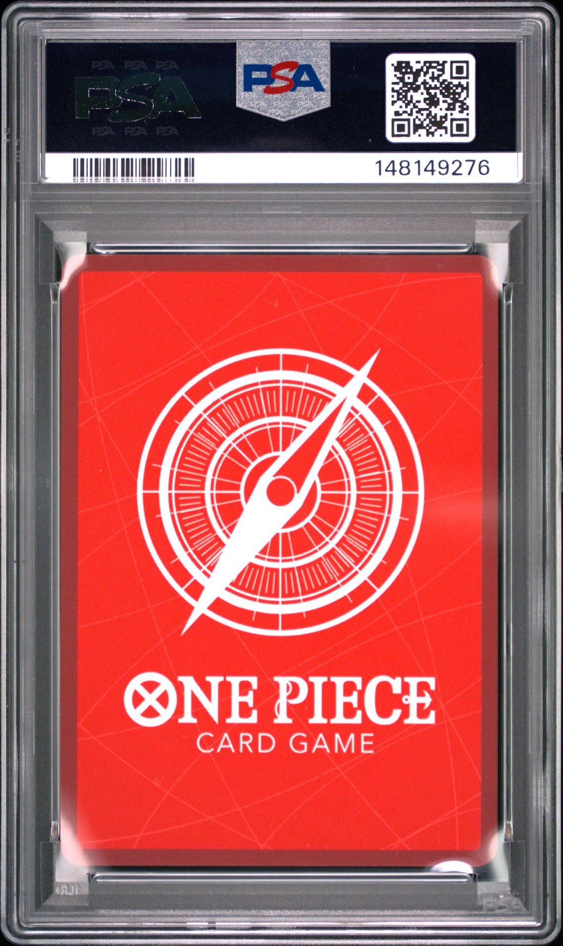 2025 One Piece Op11-A Fist Of Divine Speed Monkey D. Luffy #040 (Alternate Art) Gem Mt 10 back view - PSA certificate #148149276