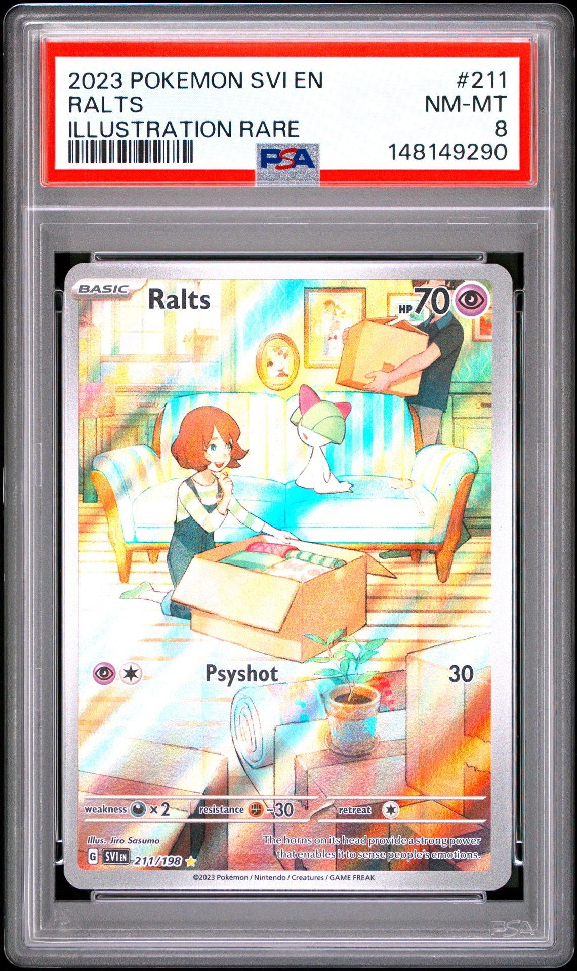 2023 Pokemon Svi En-Scarlet & Violet Ralts #211 (Illustration Rare) Nm-Mt 8 front