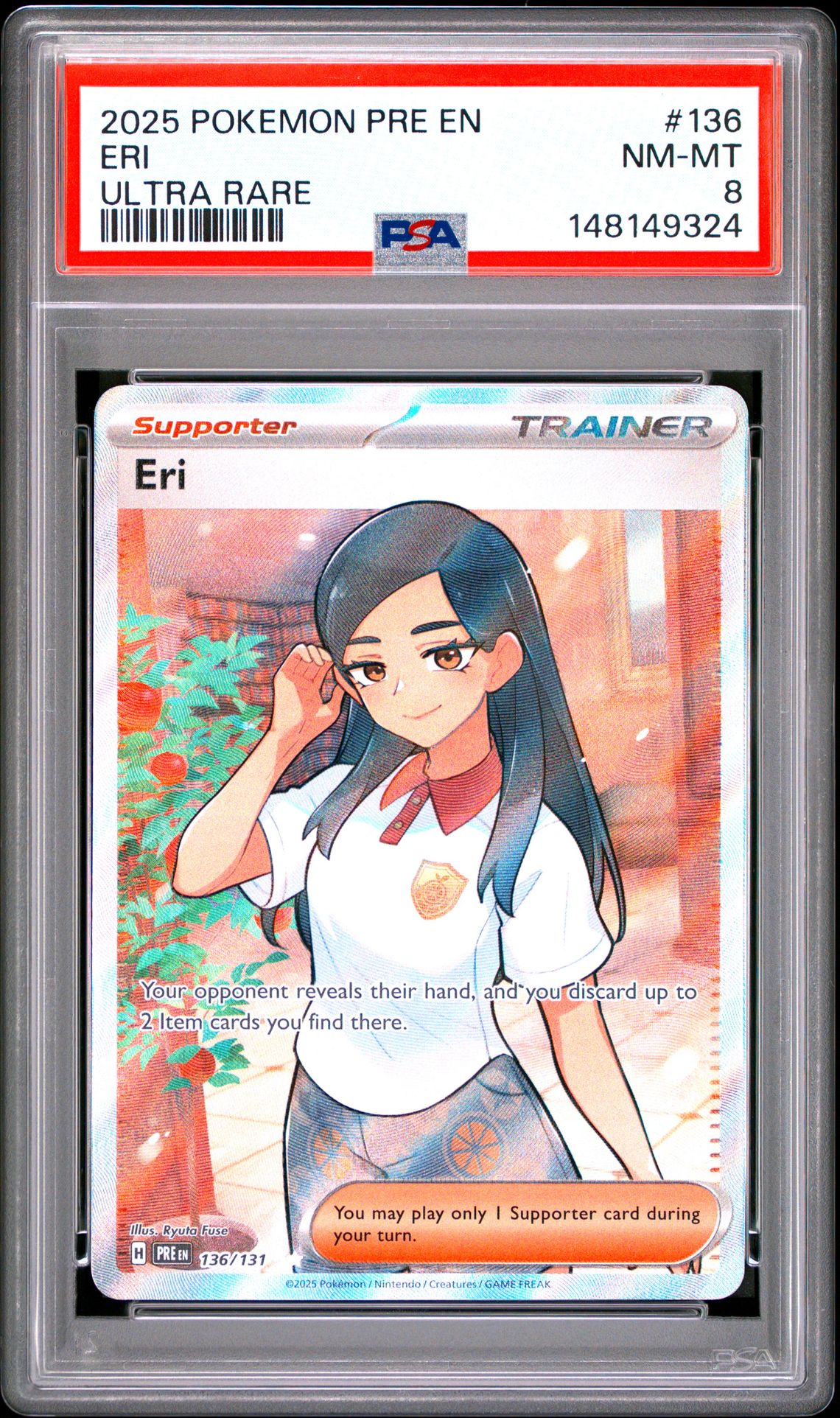 2025 Pokemon Pre En-Prismatic Evolutions Eri #136 (Ultra Rare) Nm-Mt 8 front