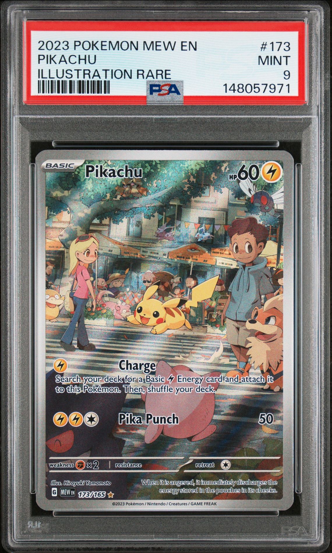 2023 Pokemon Mew En-151 Pikachu #173 (Illustration Rare) Mint 9 front
