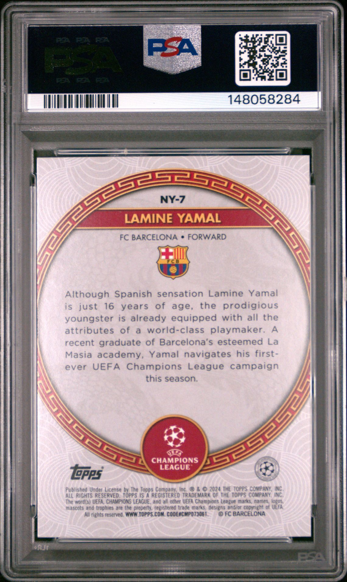 2023-24 Topps Jade Edition Uefa Club Competitions Chinese New Year Lamine Yamal #Ny7 Mint 9 back