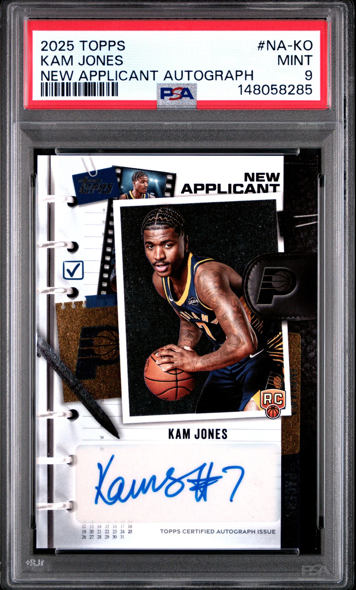 2025 Topps New Applicant Autographs Kam Jones #Na-Ko (New Applicant Autograph) Mint 9 front