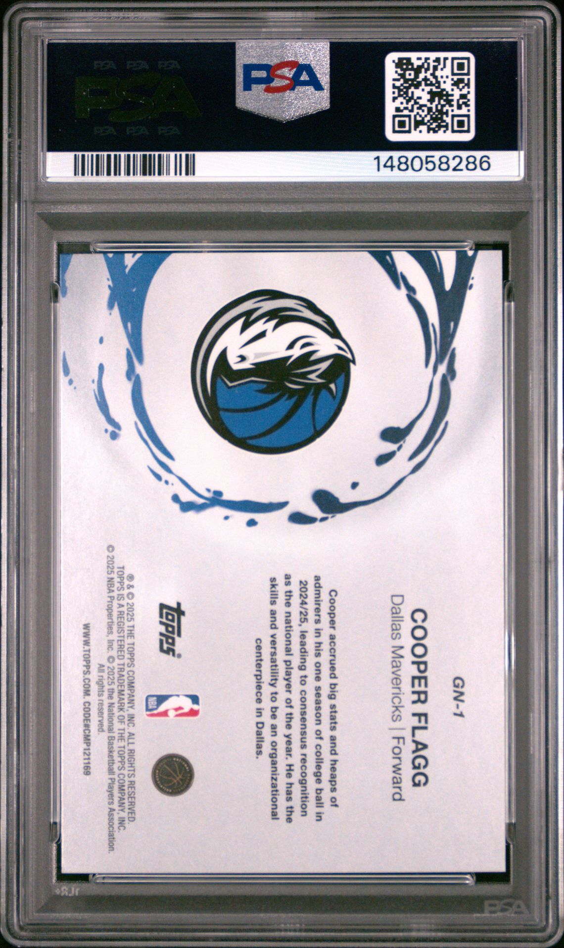 2025 Topps Generation Now Cooper Flagg #Gn-1 Gem Mt 10 back