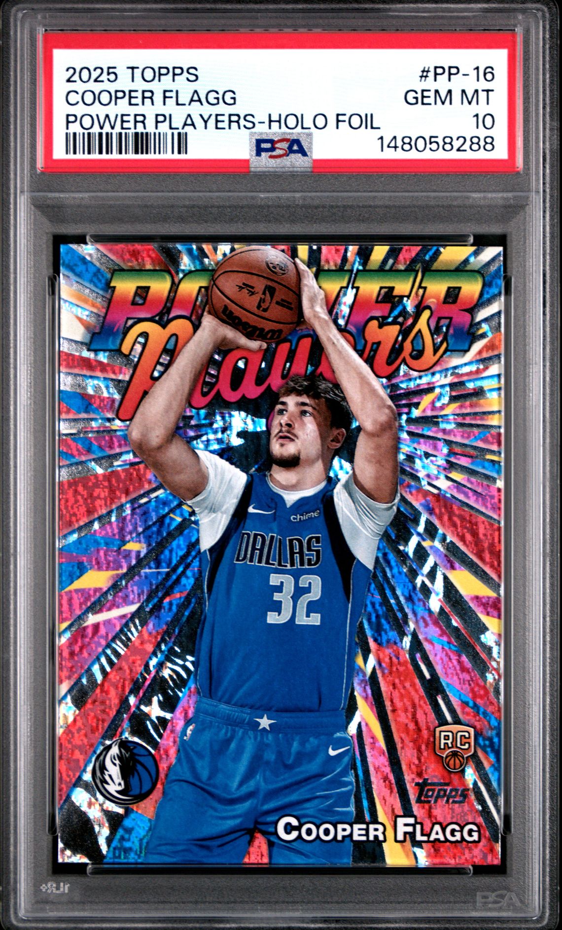 2025 Topps Power Players Cooper Flagg #Pp-16 (Power Players-Holo Foil) Gem Mt 10 front