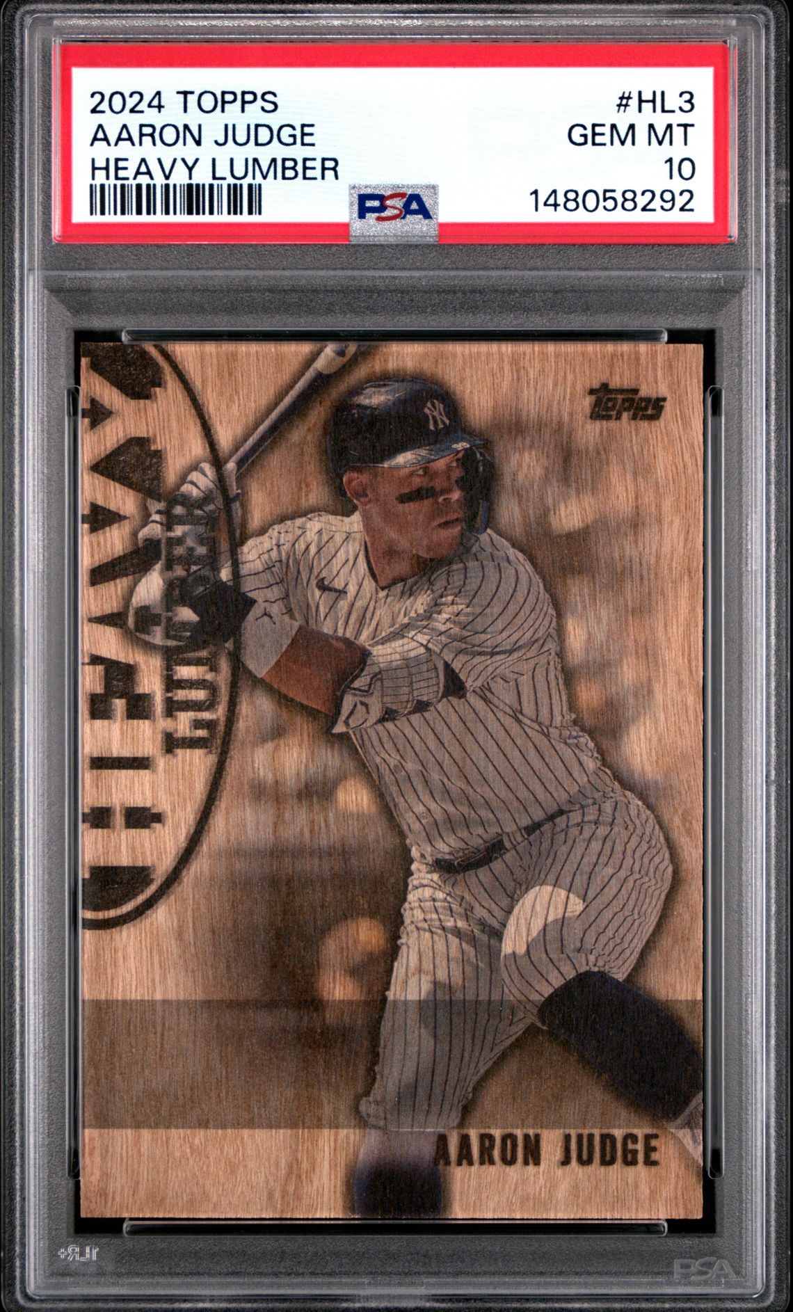 2024 Topps Heavy Lumber Aaron Judge #Hl3 Gem Mt 10 front