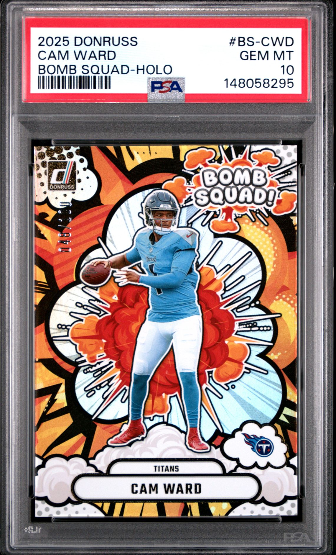 2025 Panini Donruss Bomb Squad Cam Ward #Bs-Cwd (Bomb Squad-Holo) Gem Mt 10 front