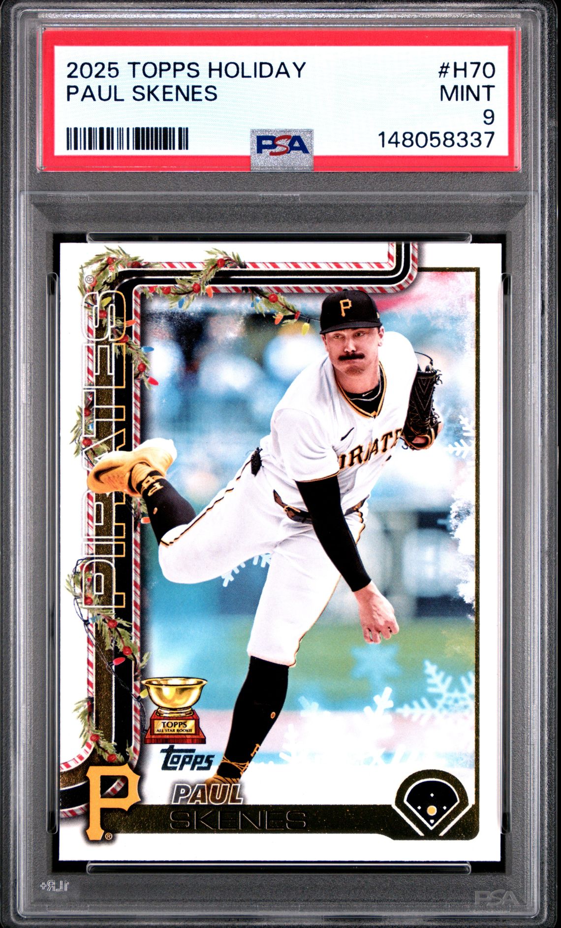 2025 Topps Holiday Paul Skenes #H70 Mint 9 front