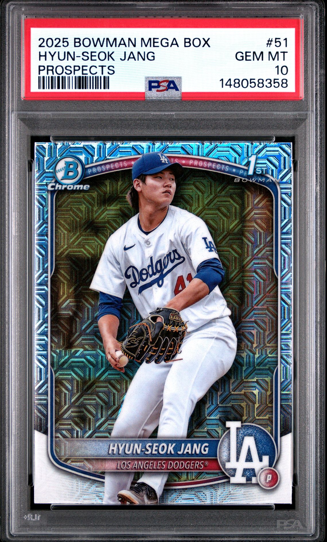 2025 Bowman Mega Box Chrome Prospects Hyun-Seok Jang #51 Gem Mt 10 front