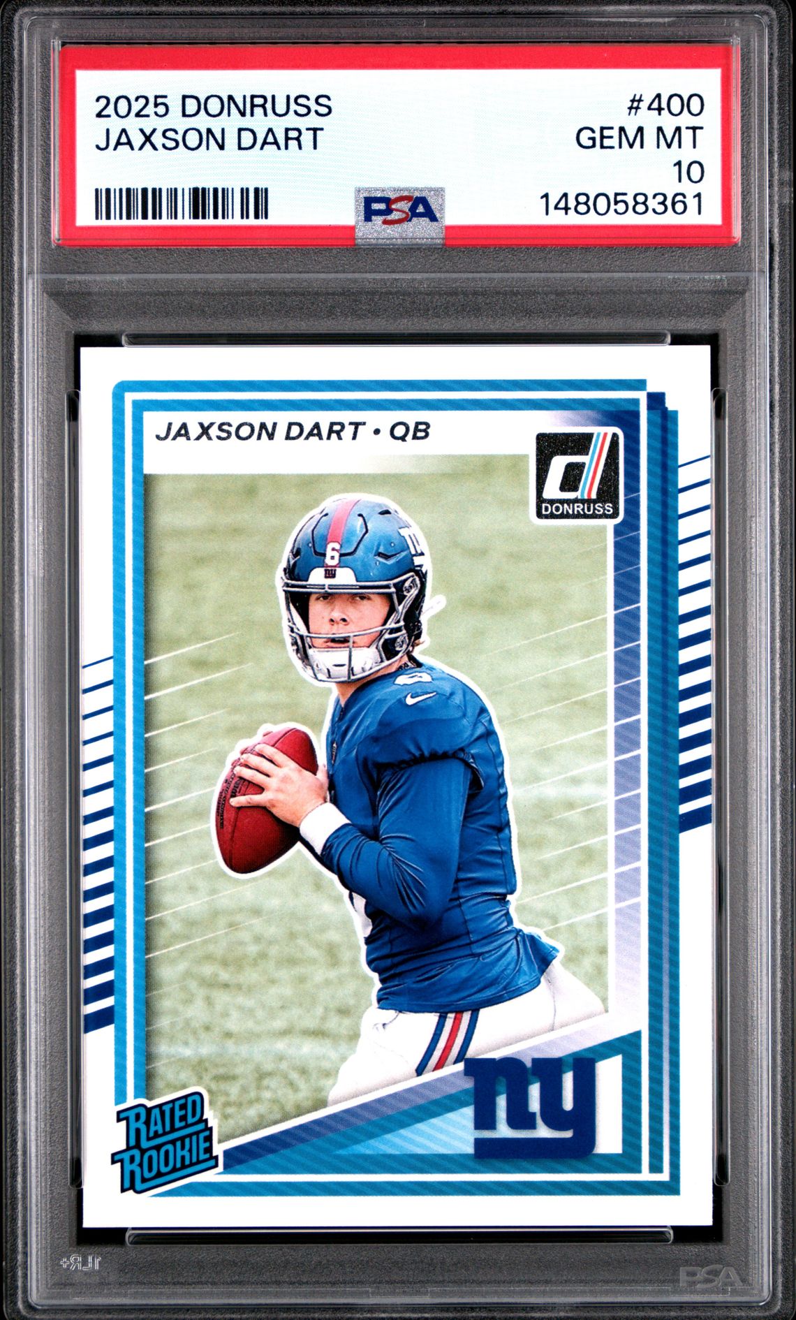 2025 Panini Donruss Jaxson Dart #400 Gem Mt 10 front