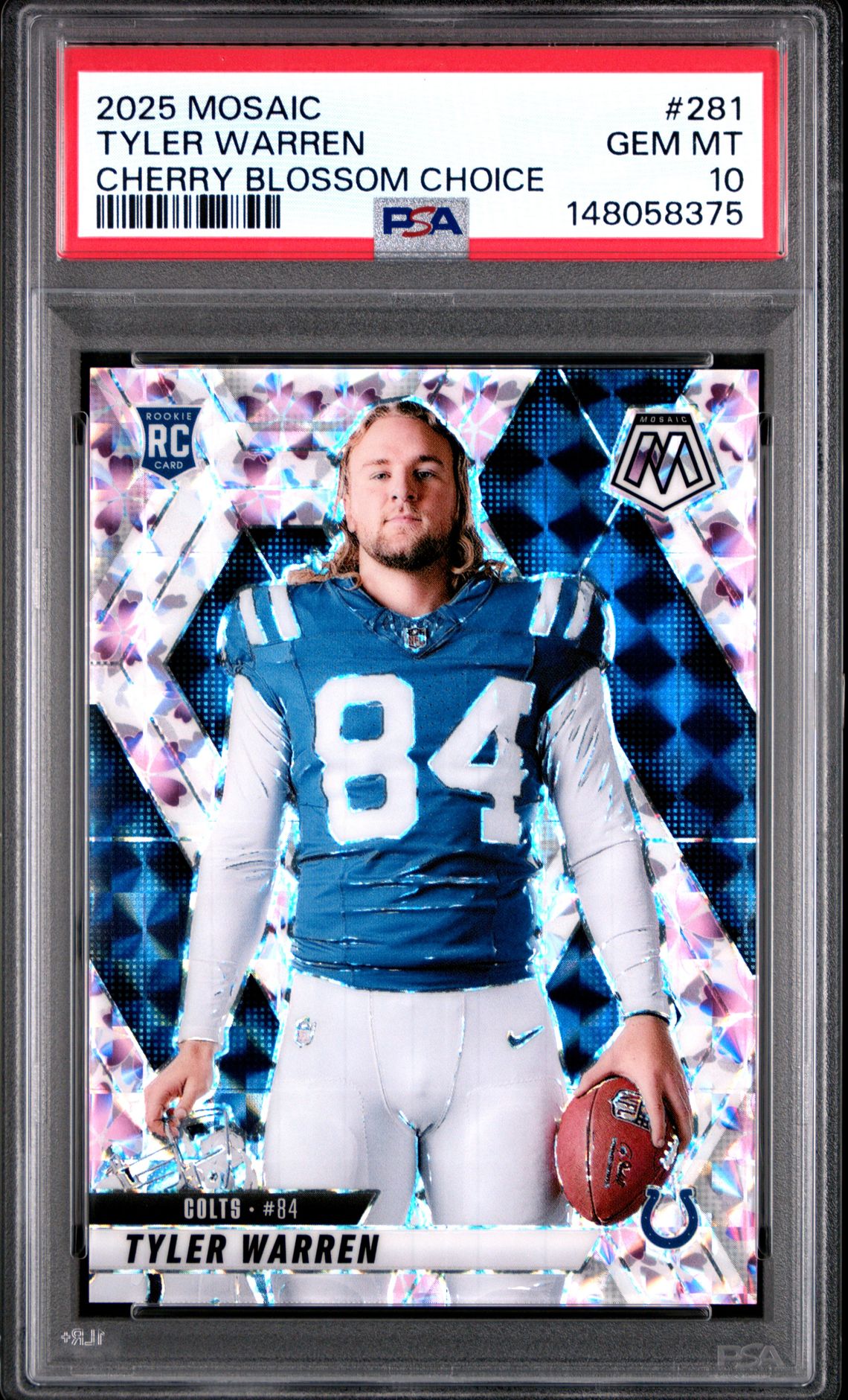 2025 Panini Mosaic Tyler Warren #281 (Cherry Blossom Choice) Gem Mt 10 front