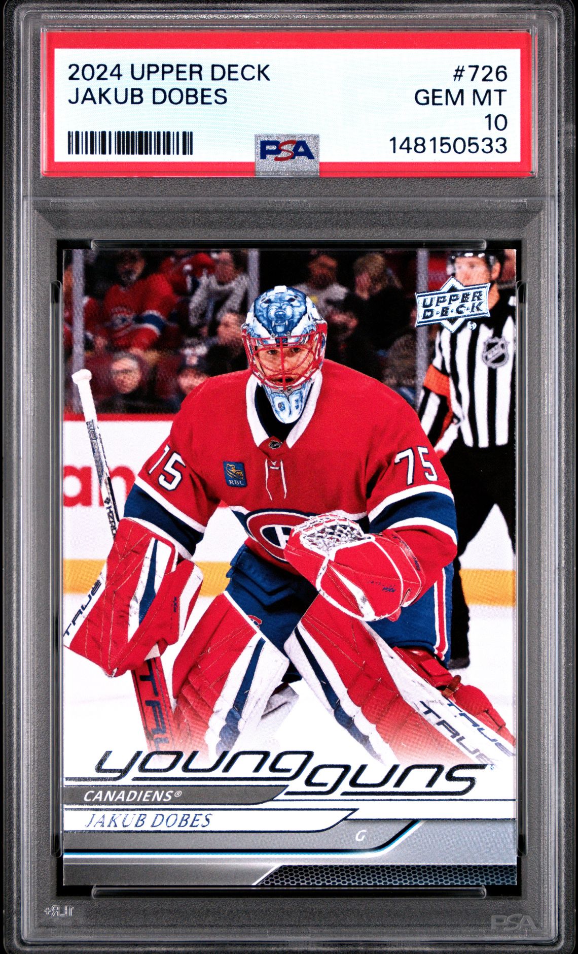 2024 Upper Deck Jakub Dobes #726 Gem Mt 10 front view - PSA graded GEM MT 10