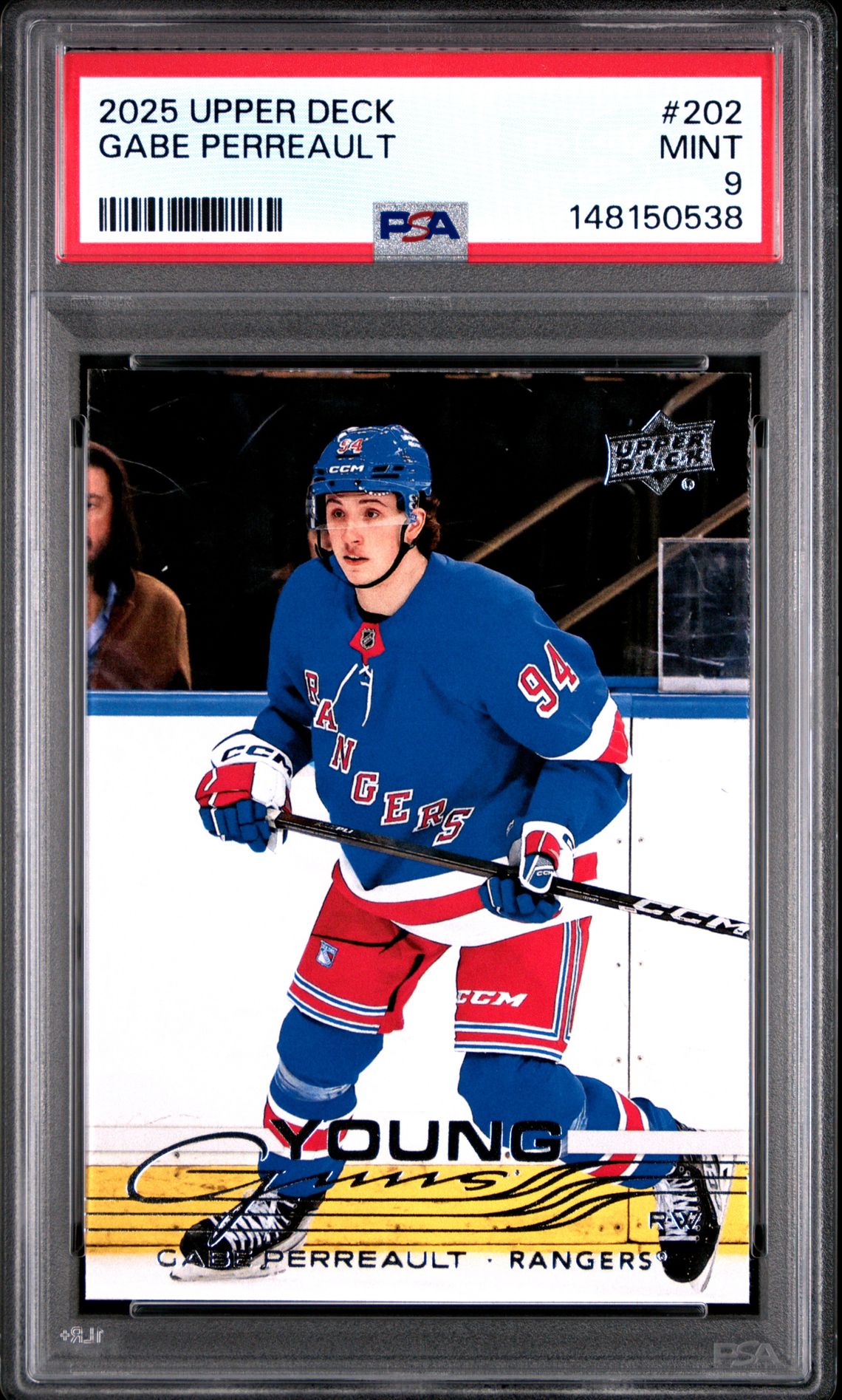 2025 Upper Deck Gabe Perreault #202 Mint 9 front