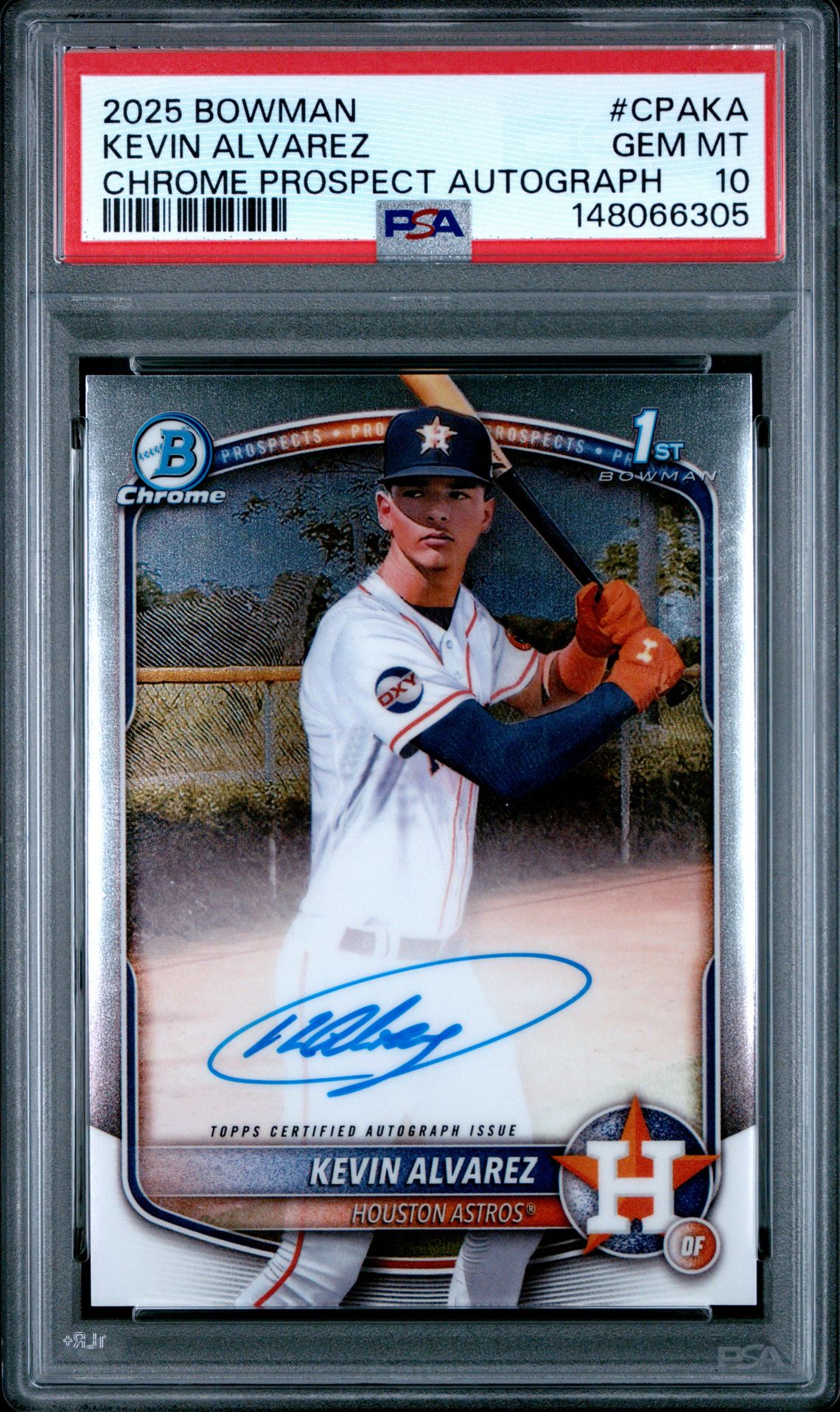 2025 Bowman BOWMAN CHROME PROSPECT AUTOGRAPHS #CPAKA Kevin Alvarez front